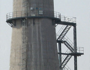 哈尔滨烟囱安装旋转爬梯、烟囱安装平台